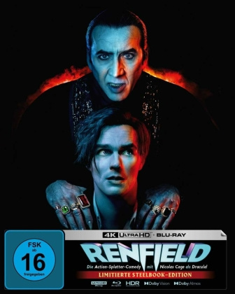 Video Renfield, 1 4K UHD-Blu-ray + 1 Blu-ray ( Limitierte Steelbook-Edition mit Fullslip) Chris McKay