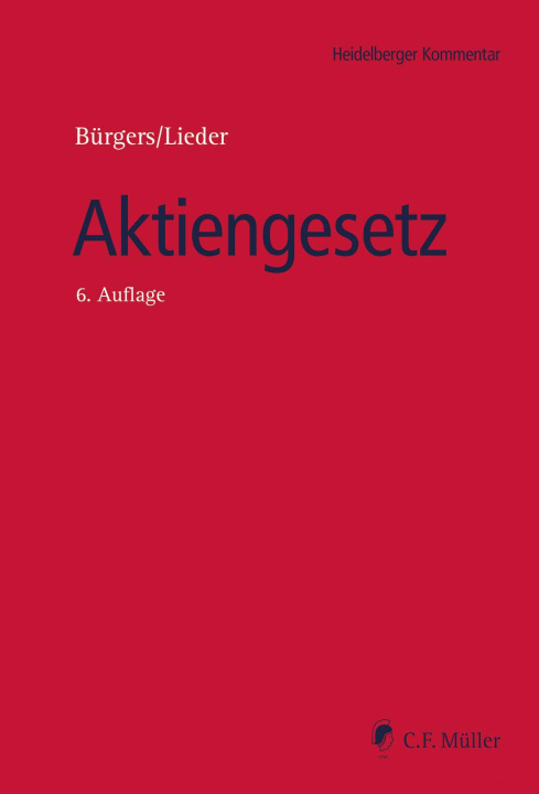Boek Aktiengesetz Tobias Bürgers