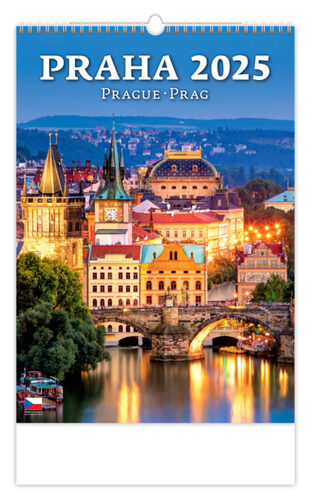 Calendar/Diary Praha 2025 - nástěnný kalendář 