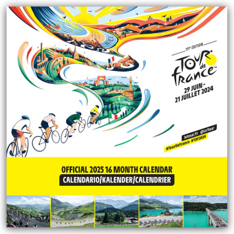 Naptár/Határidőnapló Tour de France 2025 - Wandkalender Danilo Promotion Ltd