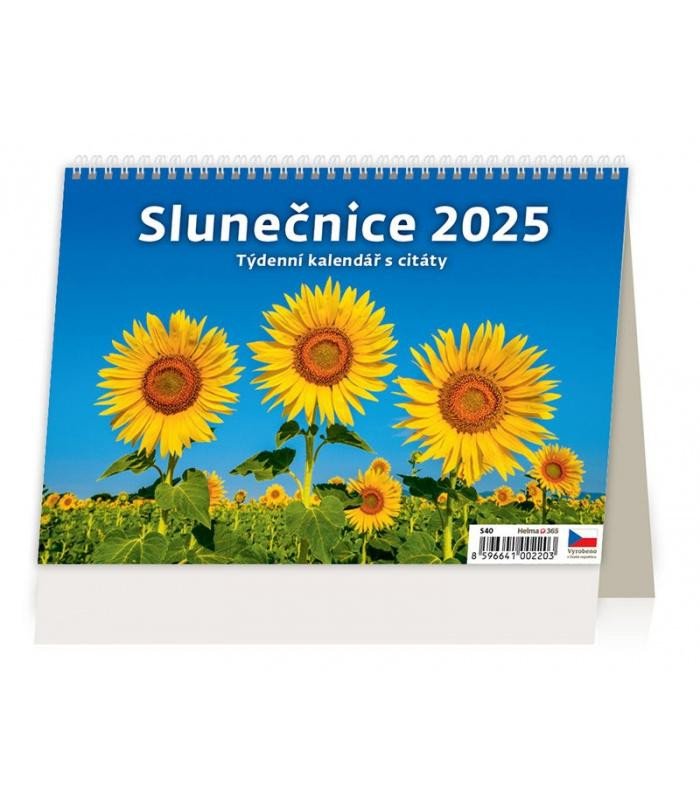 Kalendarz/Pamiętnik Kalendář stolní 2025 - Slunečnice 