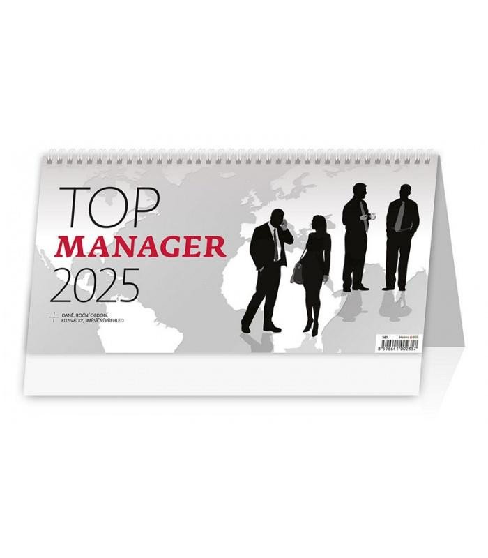 Naptár/Határidőnapló Kalendář stolní 2025 - Top Manager 