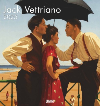 Kalendarz/Pamiętnik DUMONT - Jack Vettriano 2025 Wandkalender, 45x48cm, Kunstkalender mit einer großen Fangemeinde, mit ausgewählten Gemälden im Stil der neuen Sachlichke 