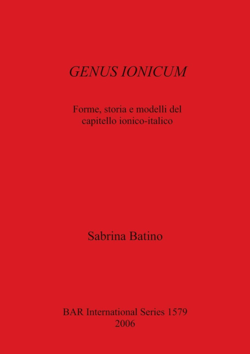Knjiga GENUS IONICUM Sabrina Batino