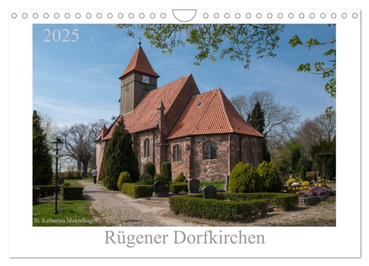 Calendar/Diary Dorfkirchen auf Rügen (Wandkalender 2025 DIN A4 quer), CALVENDO Monatskalender 