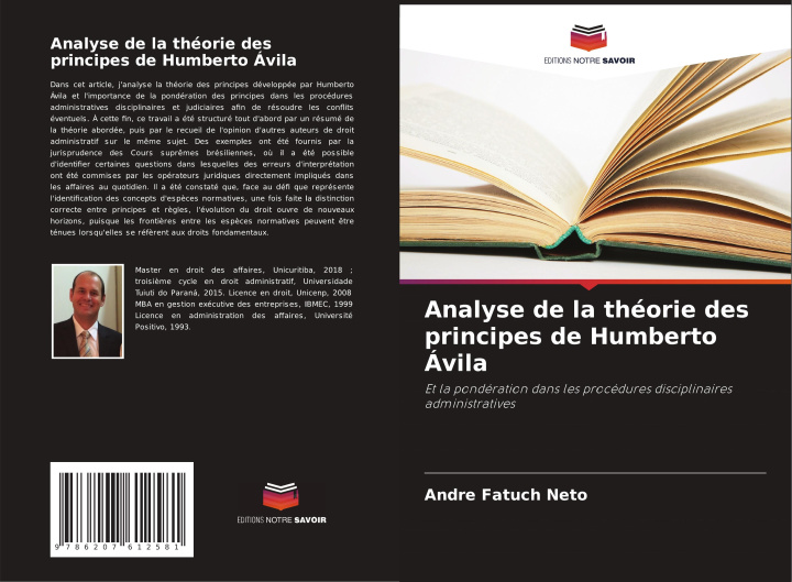 Könyv Analyse de la théorie des principes de Humberto Ávila Andre Fatuch Neto