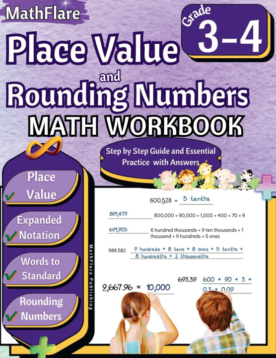 Knjiga Place Value and Expanded Notations Math Workbook 3rd and 4th Grade MathFlare Publishing