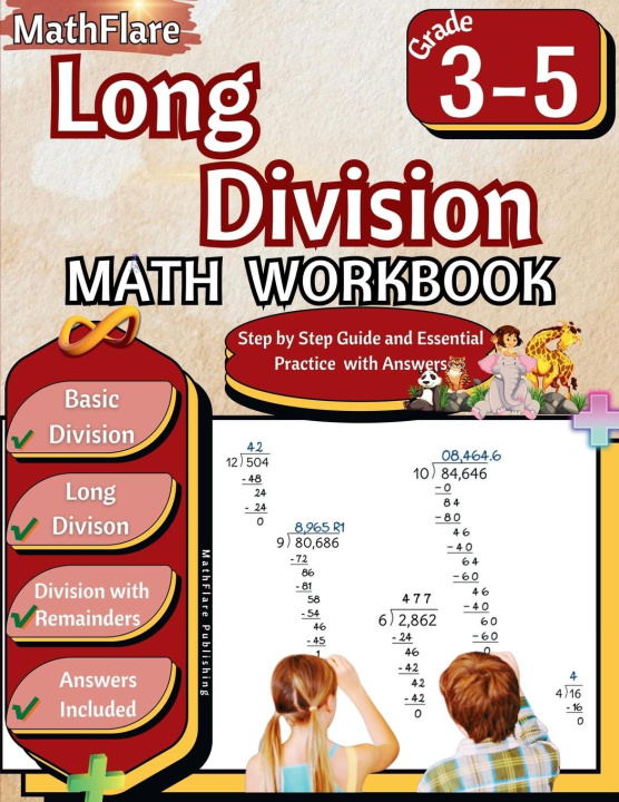 Livro Long Division Math Workbook 3rd to 5th Grade MathFlare Publishing
