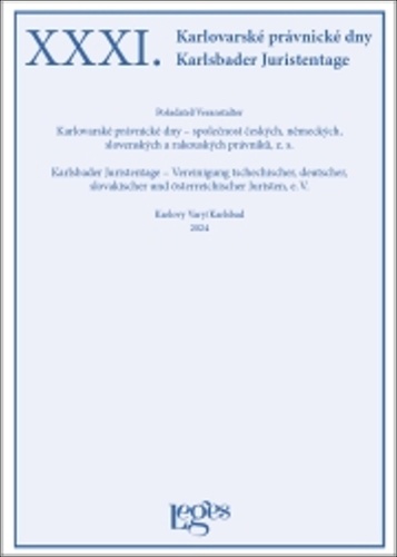 Książka XXXI. Karlovarské právnické dny Vladimír Zoufalý