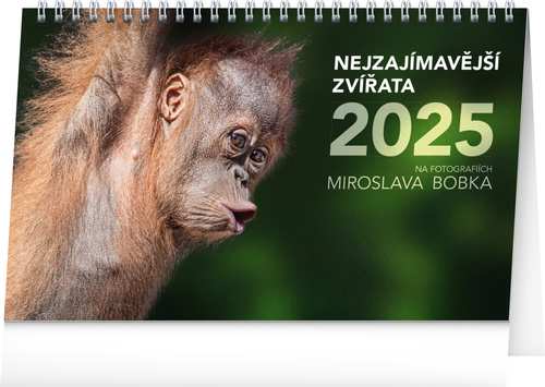 Calendar/Diary Nejzajímavější zvířata 2025 - stolní kalendář Miroslav Bobek