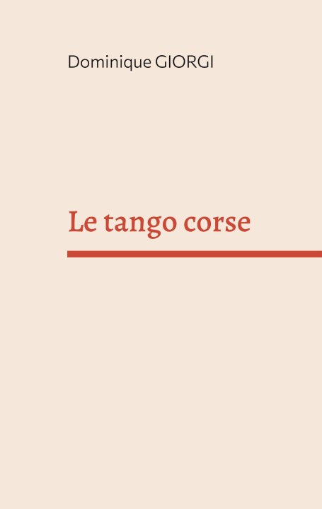 Boek TANGO CORSE GIORGI DOMINIQUE
