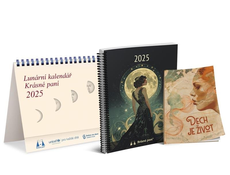 Calendar / Agendă Lunární kalendář Krásné paní 2025 Žofie Kanyzová