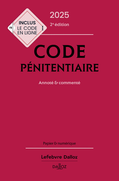 Könyv Code pénitentiaire 2025. 2e éd. Eric Péchillon