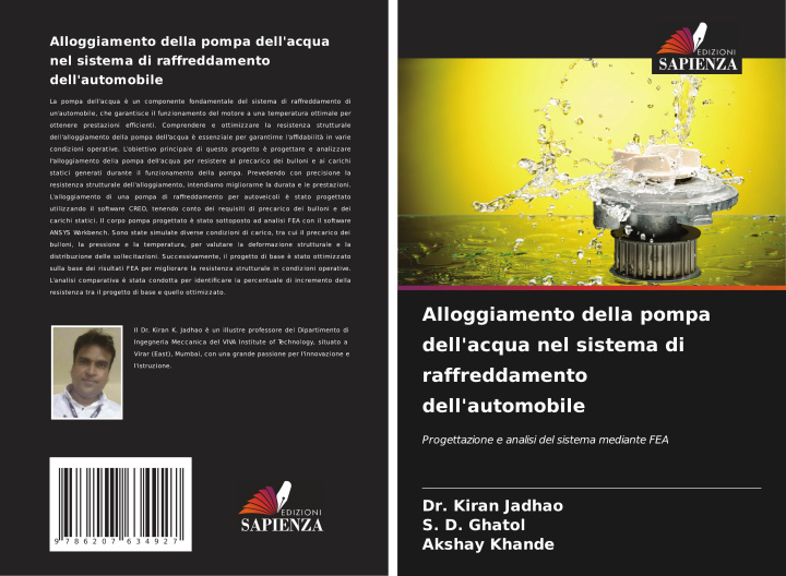 Libro Alloggiamento della pompa dell'acqua nel sistema di raffreddamento dell'automobile Dr. KIRAN JADHAO