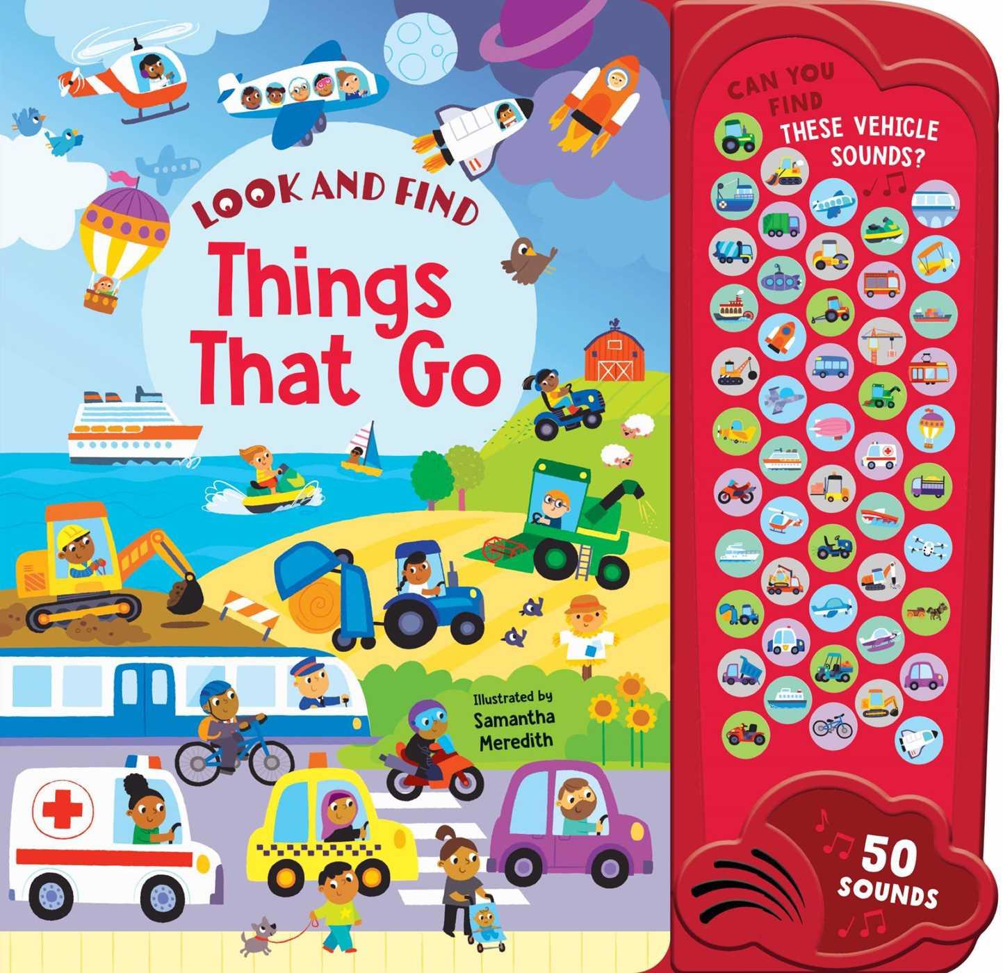 Книга THINGS THAT GO 50 BUTTON SOUND BOOK MEREDITH SAMANTHA