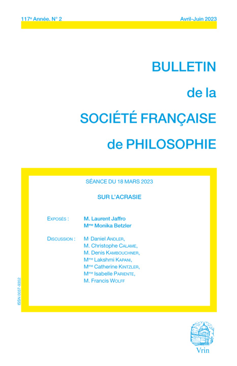 Buch Sur l'acrasie Monika Betzler