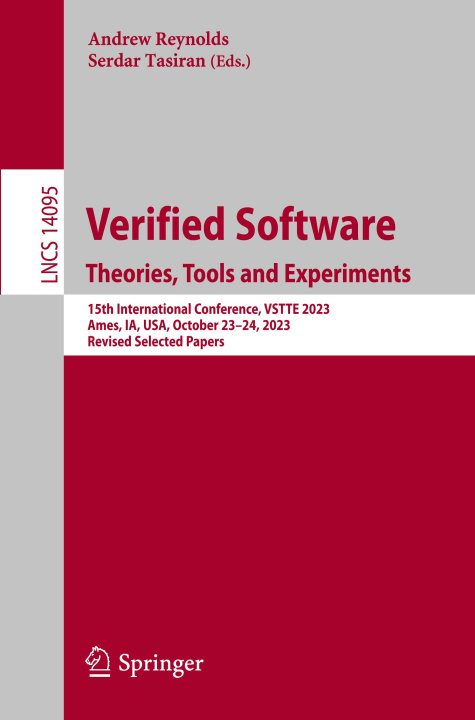 Книга Verified Software. Theories, Tools and Experiments Andrew Reynolds