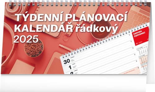 Calendrier/agenda Stolní kalendář Plánovací řádkový 2025 