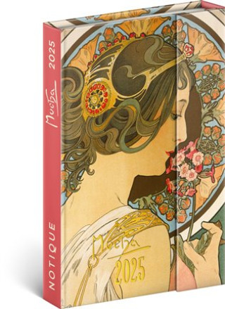 Book Týdenní magnetický diář Alfons Mucha 2025 