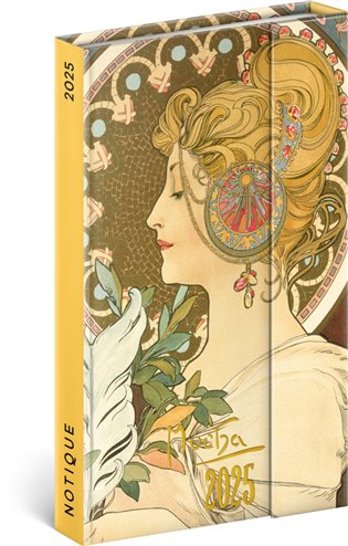 Book Týdenní magnetický diář Alfons Mucha 2025 