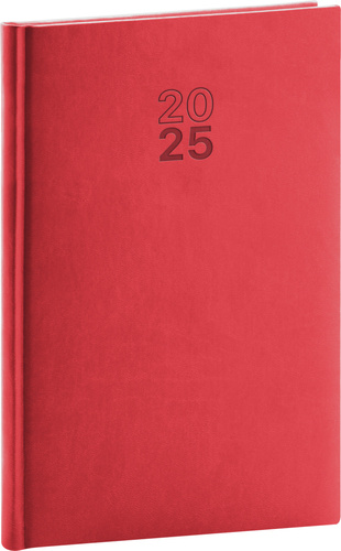Buch Týdenní diář Aprint 2025, červený 