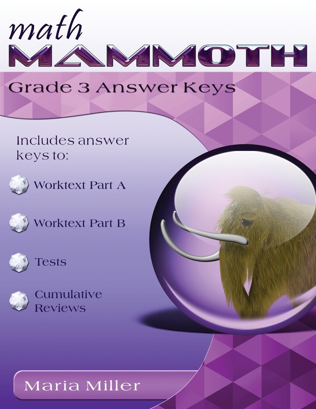 Knjiga Math Mammoth Grade 3 Answer Keys Maria Miller