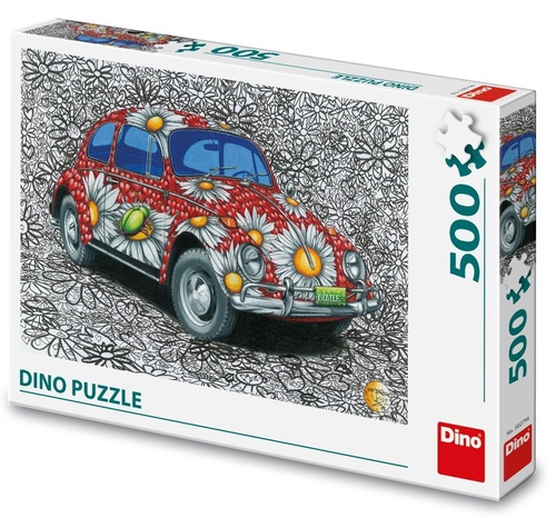 Hra/Hračka Puzzle 500 VW Brouk malovaný 