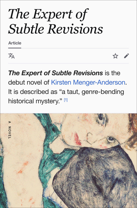 Kniha The Expert of Subtle Revisions Menger-Anderson