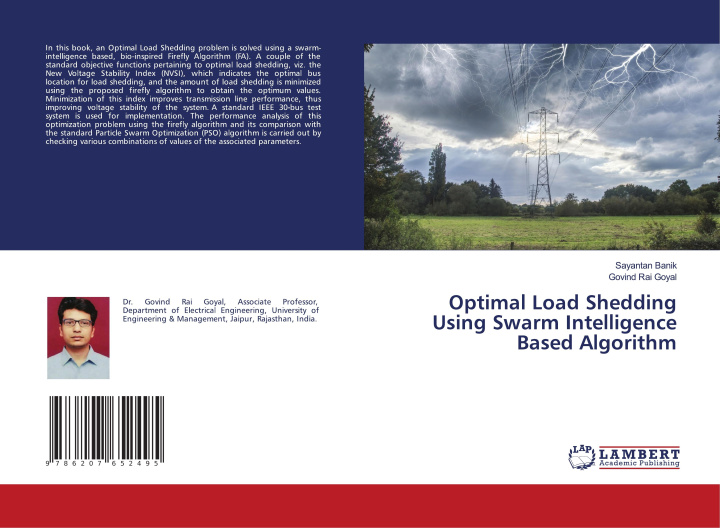Knjiga Optimal Load Shedding Using Swarm Intelligence Based Algorithm Govind Rai Goyal