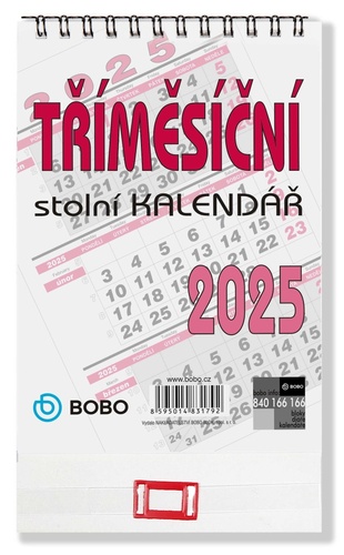 Kalendář/Diář Tříměsíční kalendář 2025 - stolní kalendář 