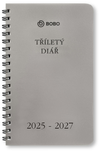 Calendar/Diary Diář tříletý 14denní stříbrný 