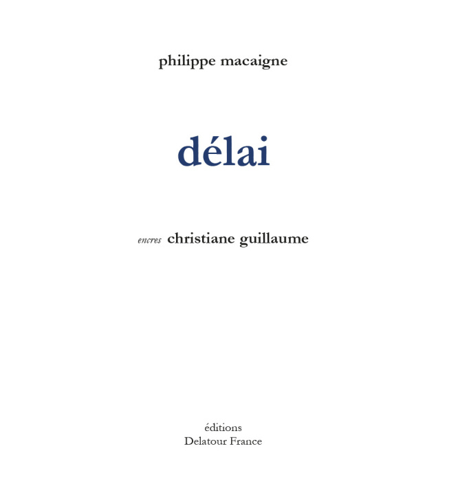 Knjiga Délai MACAIGNE