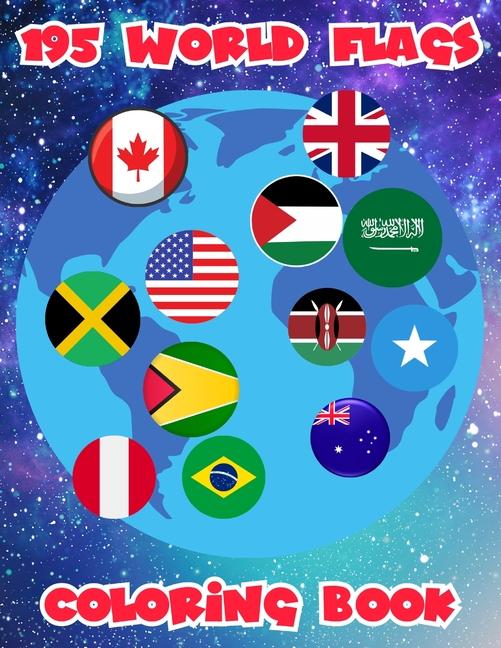 Knjiga 195 World Flags Coloring Book Saffia Abdul-Haqq