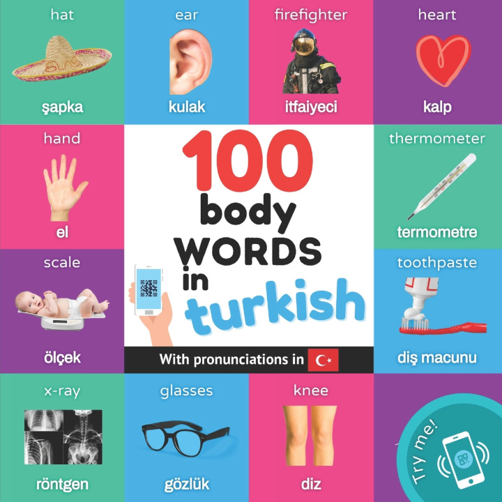 Knjiga 100 body words in turkish YukiSmart