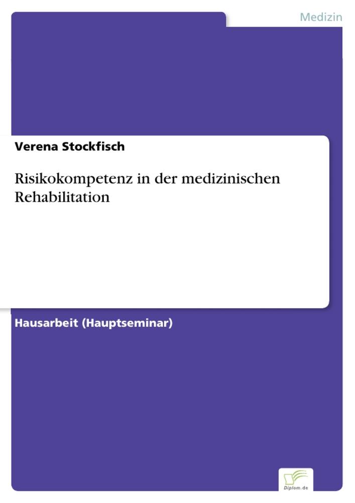 Buch Risikokompetenz in der medizinischen Rehabilitation Verena Stockfisch