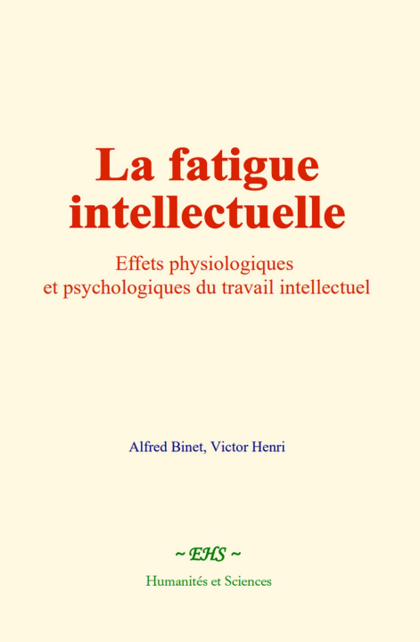 Book La fatigue intellectuelle Binet