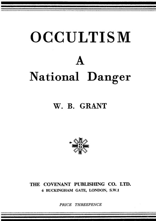 Kniha Occultism W. B. Grant