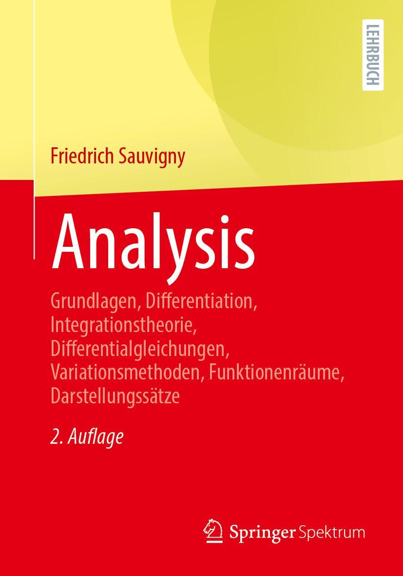 Knjiga Analysis Friedrich Sauvigny