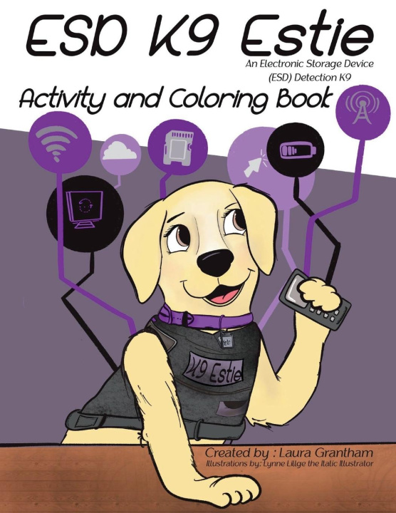 Knjiga ESD K9 Estie Activity and Coloring Book Laura Grantham