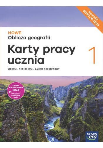 Książka NOWE Oblicza geografii 1. Liceum i technikum. Karty pracy ucznia.  Zakres podstawowy 