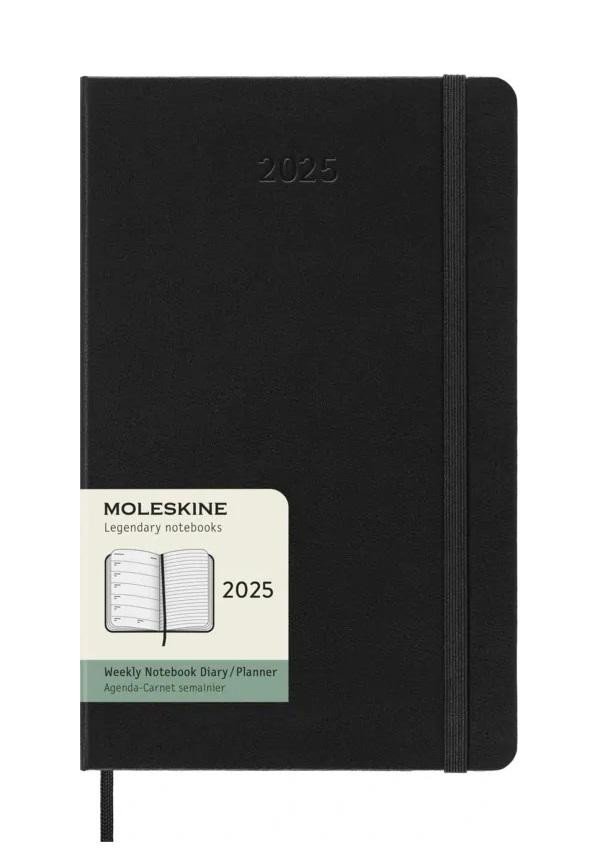 Książka Moleskine Plánovací zápisník 2025 černý L, tvrdý 