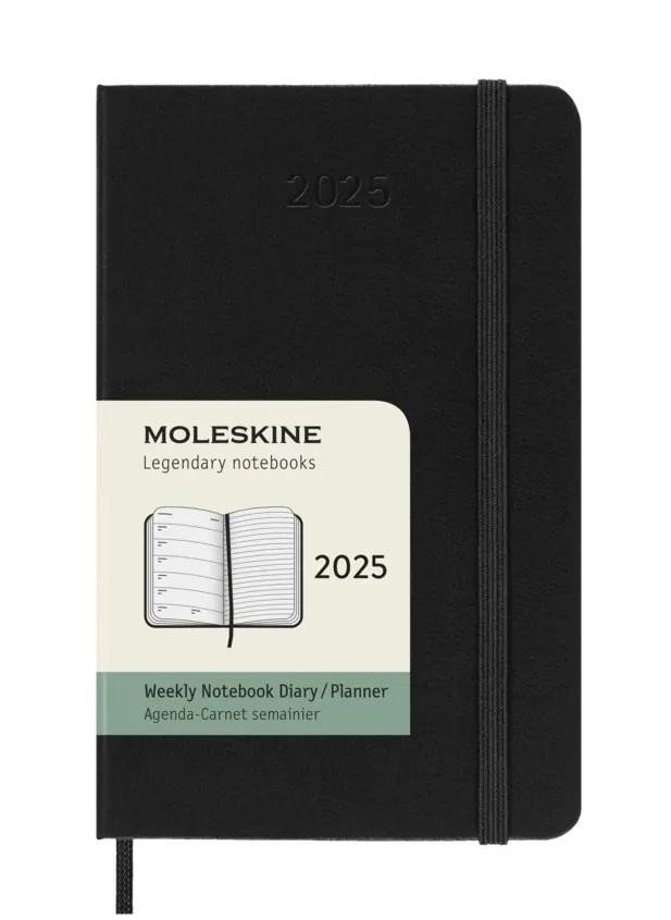 Книга Moleskine Plánovací zápisník 2025 černý S, tvrdý 