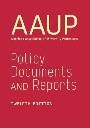 Knjiga Policy Documents and Reports American Association of University Professors) AAUP (Gwendolyn Bradley