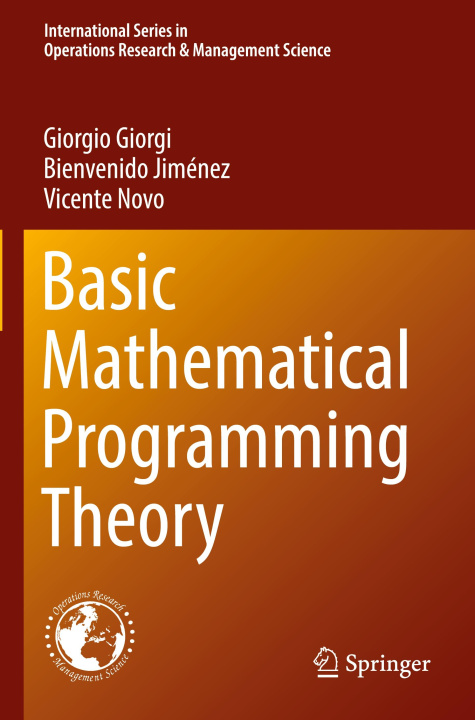 Knjiga Basic Mathematical Programming Theory Vicente Novo