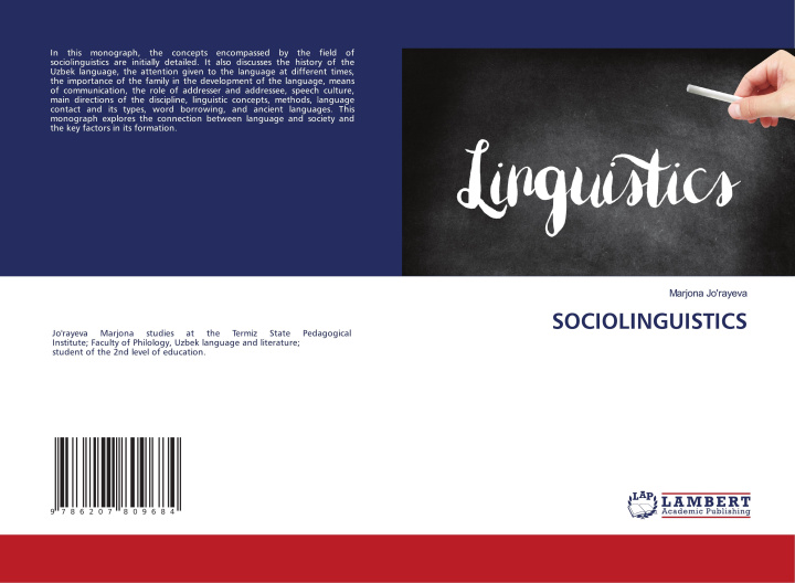 Knjiga SOCIOLINGUISTICS Marjona Jo'rayeva