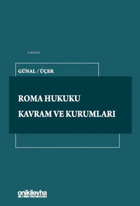 Knjiga Roma Hukuku Kavram ve Kurumlari 