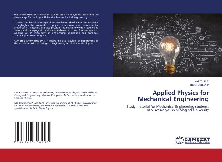 Knjiga Applied Physics for Mechanical Engineering Roopadevi P