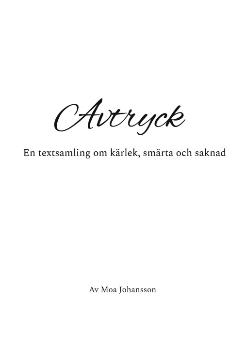Knjiga Avtryck Moa Johansson