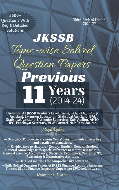 Knjiga JKSSB Topic-wise Solved Question Papers Mukesh Kr. Sharma
