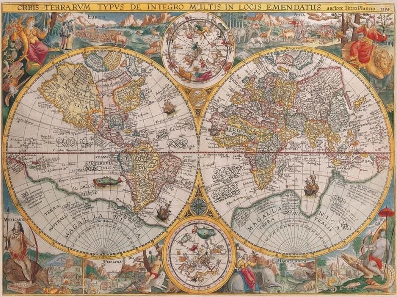 Igra/Igračka Puzzle Historická mapa 1500 dílků 